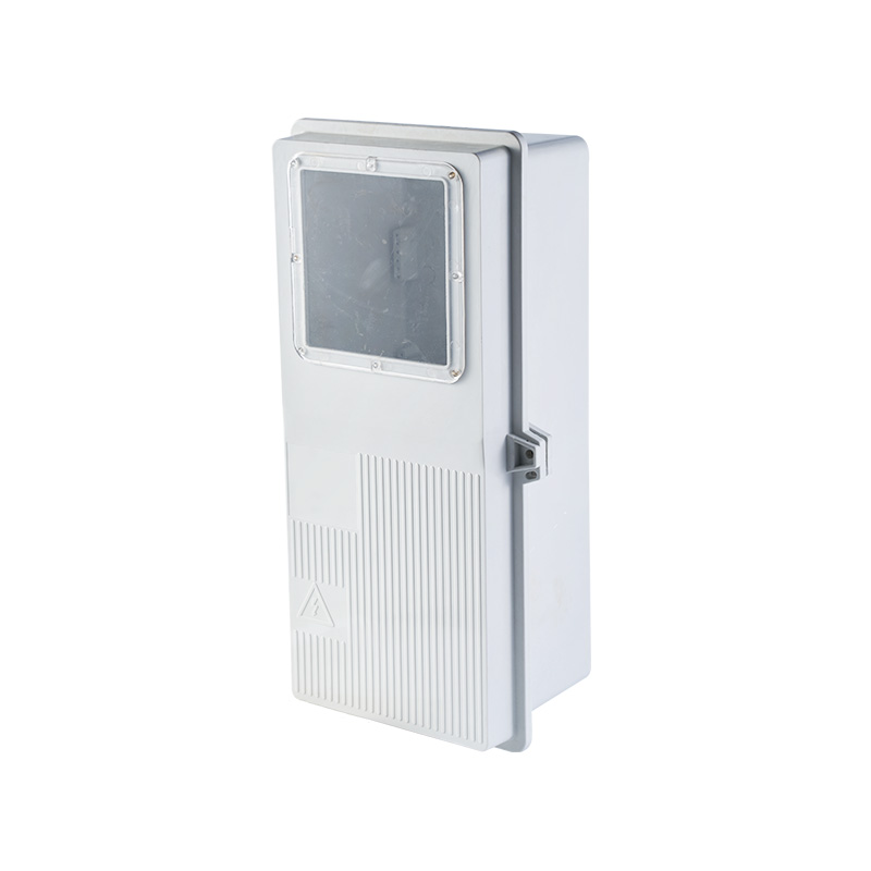 Boîte de compteur électrique monophasé SMC avec fenêtre transparente et couvercle à charnière